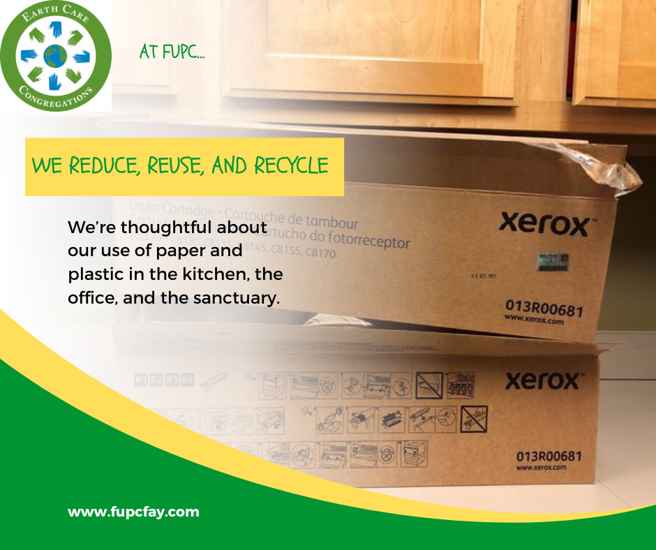 We reduce, reuse, and recycle
